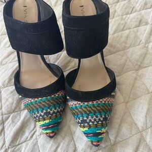 Via Spiga  Black and Multicolor Women's Shoes